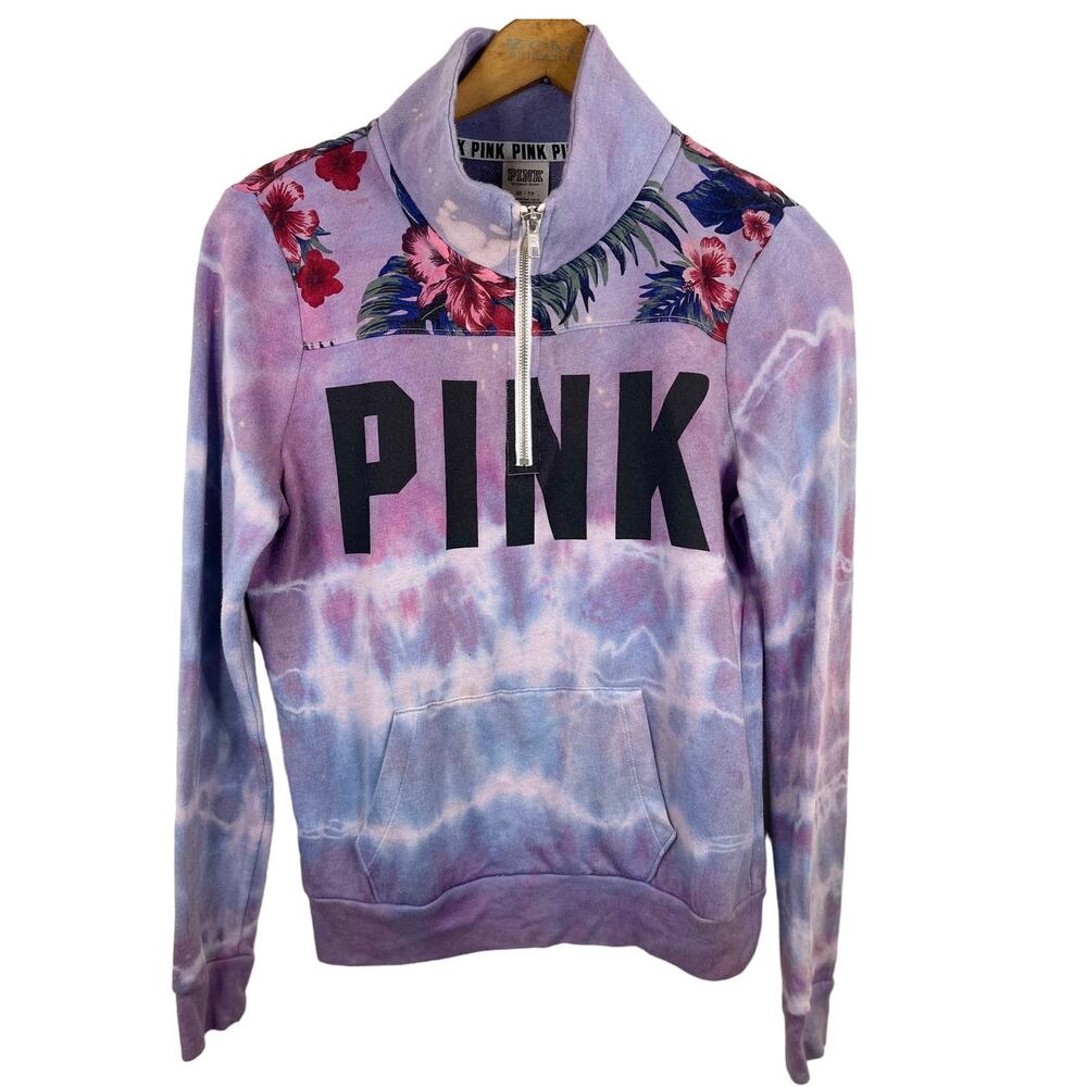 Sustainable Re-Loved PINK Tie Dye Sweatshirt Size XS